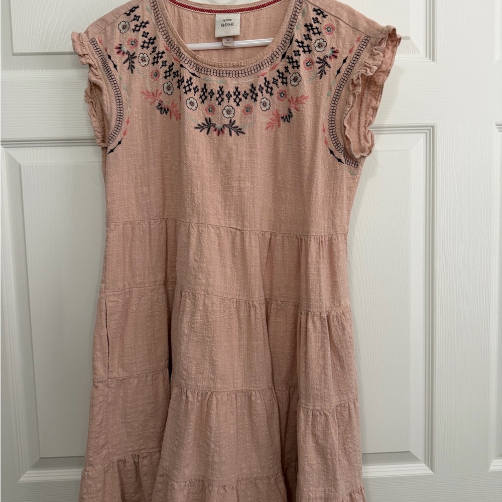 Knox Rose Pink Embroidered Mini Dress